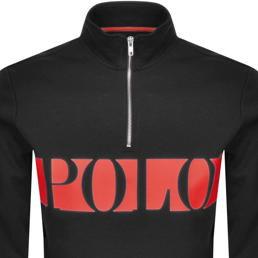 Alternative Image for ProductRalph Lauren Half Zip Sweatshirt Black2